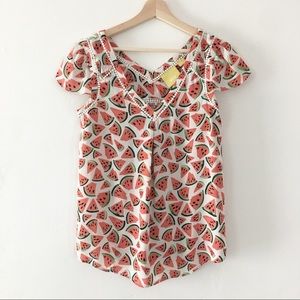 Anthropologie Maeve “Picnic Days” Watermelon Tee